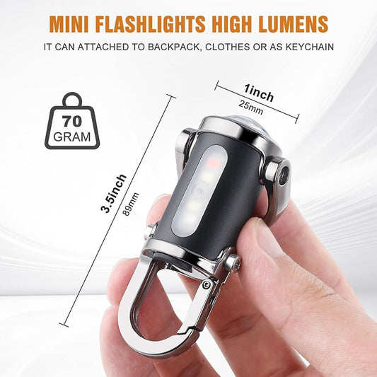 Rechargeable Keychain Flashlights, Lumens EDC Mini Flashlights