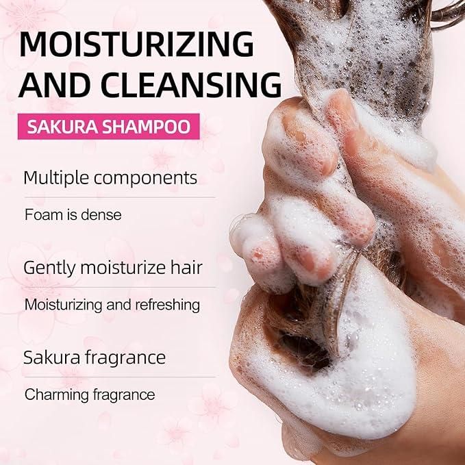 Sakura Shampoo, Hair Conditioner and Body Wash 50 ml each Pack of 3