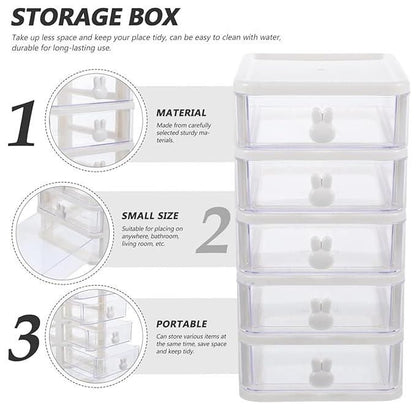 5 स्तरीय पारदर्शी आभूषण बॉक्स