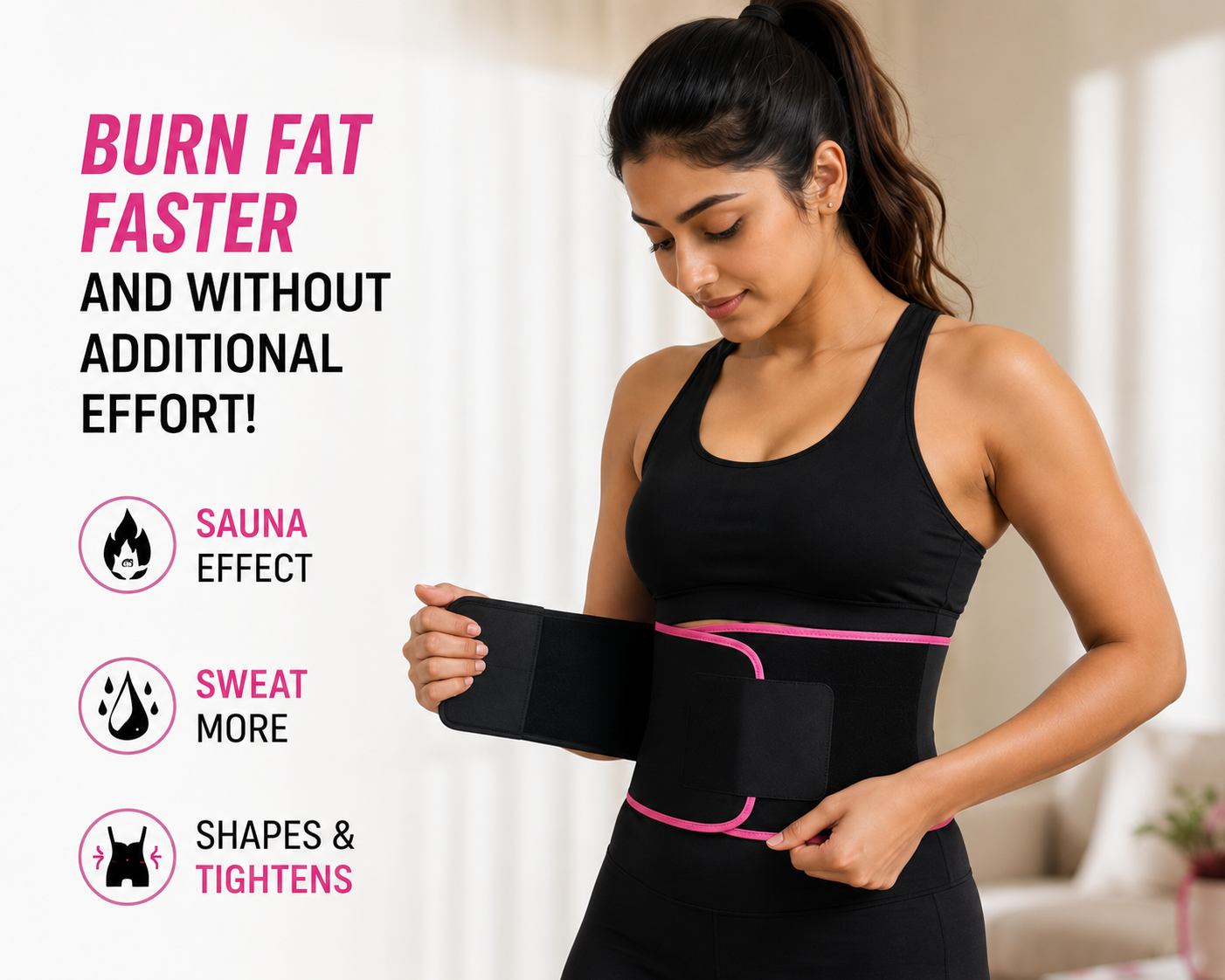 Premium Sweat Slimming Belt for Men & Women | Waist Trimmer for Gym, Workout & Tummy Control
