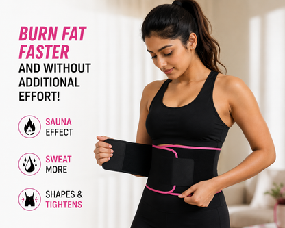 Premium Sweat Slimming Belt for Men & Women | Waist Trimmer for Gym, Workout & Tummy Control