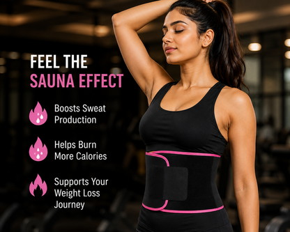Premium Sweat Slimming Belt for Men & Women | Waist Trimmer for Gym, Workout & Tummy Control