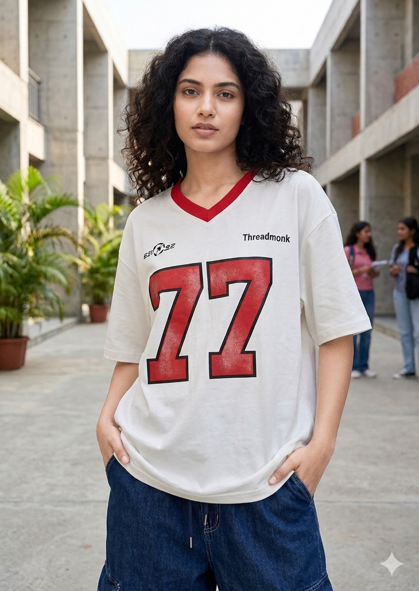 White oversized baggy fit trendy girls and women jeans by IndiKartNest, featuring relaxed fit and stylish design.
